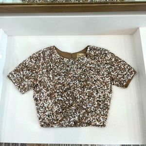 Blush/nude sequin top